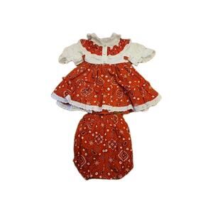 Paulyne Of Arizona Vintage Girls Cowgirl Dress Pearl Snap Buttons And Bottoms